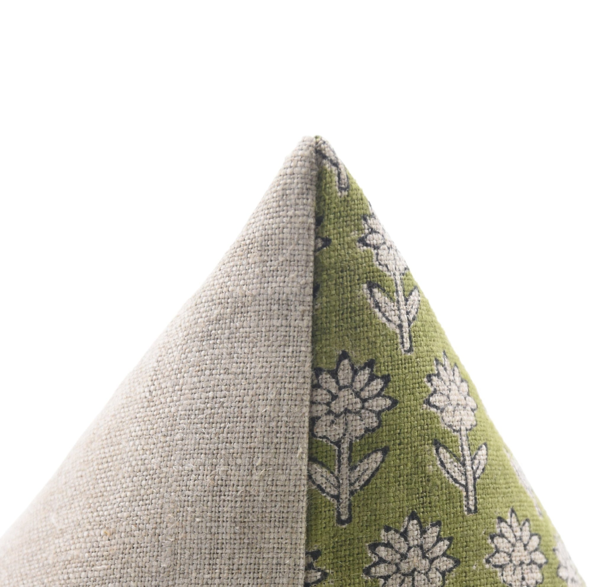 PANKHUDI Thick Linen Square/Lumber Block Print Pillow Cover - Fabdivine