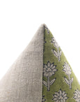 PANKHUDI Thick Linen Square/Lumber Block Print Pillow Cover - Fabdivine