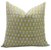 PANKHUDI Thick Linen Square/Lumber Block Print Pillow Cover - Fabdivine