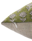 PANKHUDI Thick Linen Square/Lumber Block Print Pillow Cover - Fabdivine