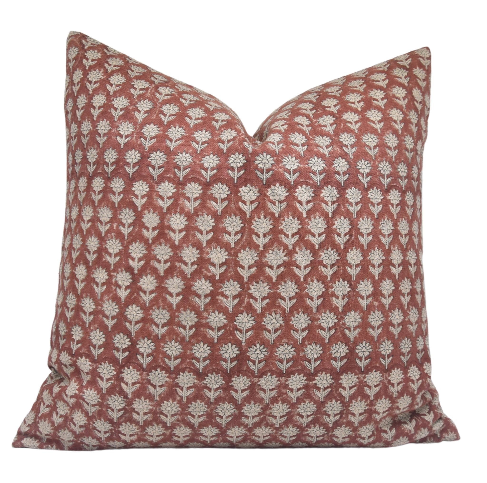 Hand Block Print thick linen designer pillow cover- PANKHUDI - Fabdivine