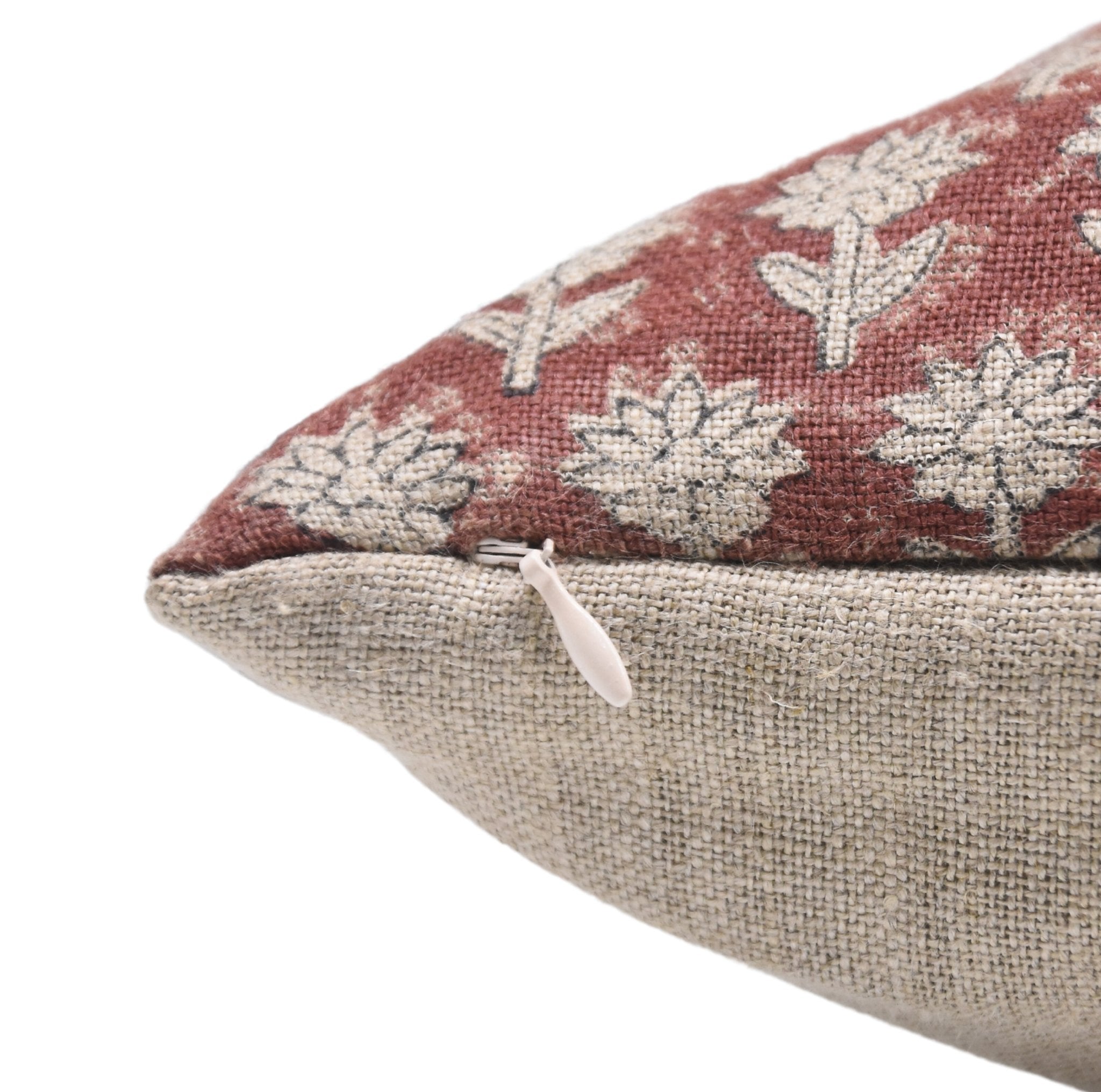 Hand Block Print thick linen designer pillow cover- PANKHUDI - Fabdivine