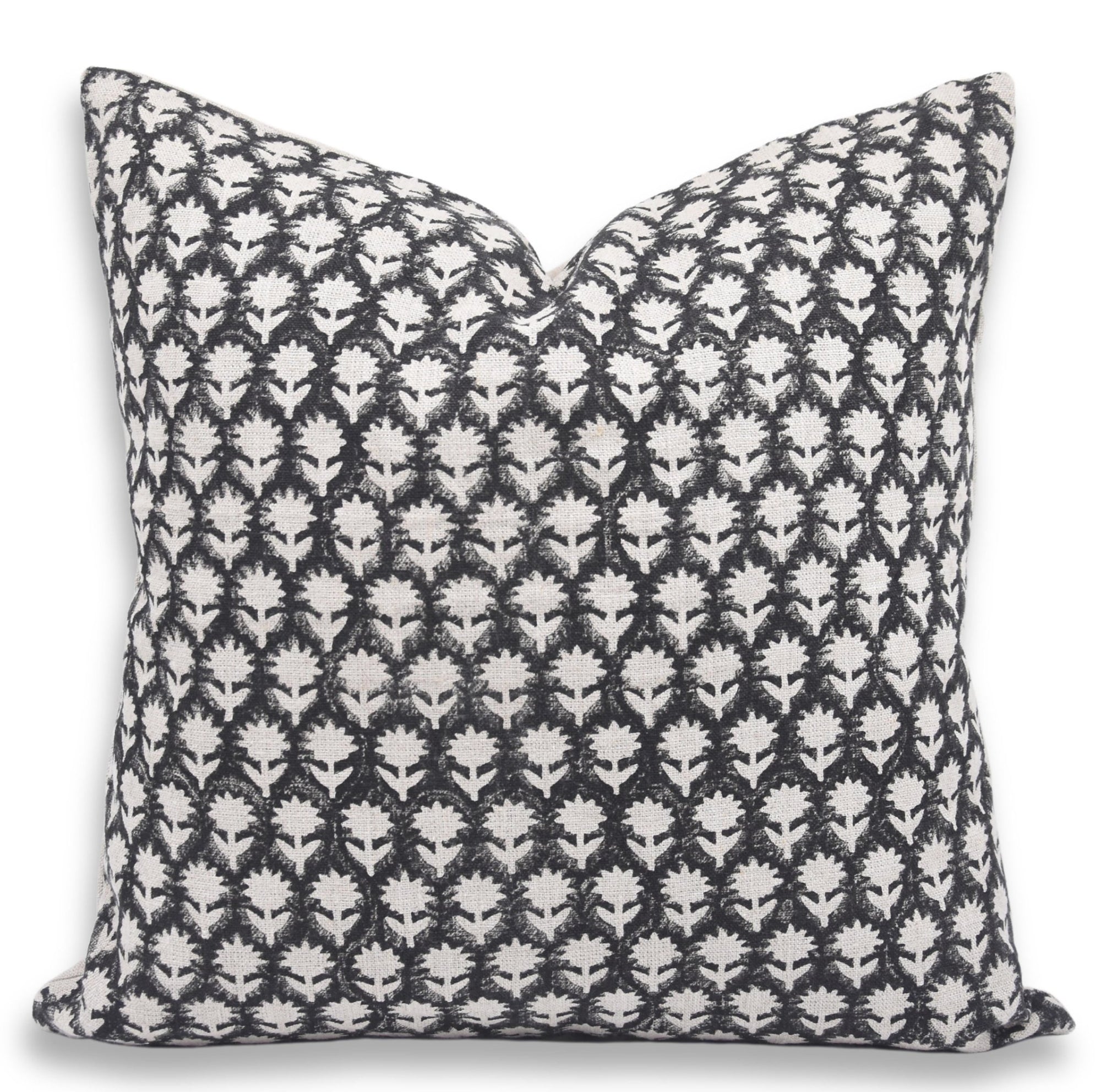 PANKHUDI Block Print Thick Linen Throw Pillow Cover - Fabdivine