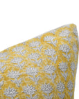 Block print heavy linen throw pillow cover- PANKUHDI - Fabdivine