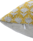 Block print heavy linen throw pillow cover- PANKUHDI - Fabdivine