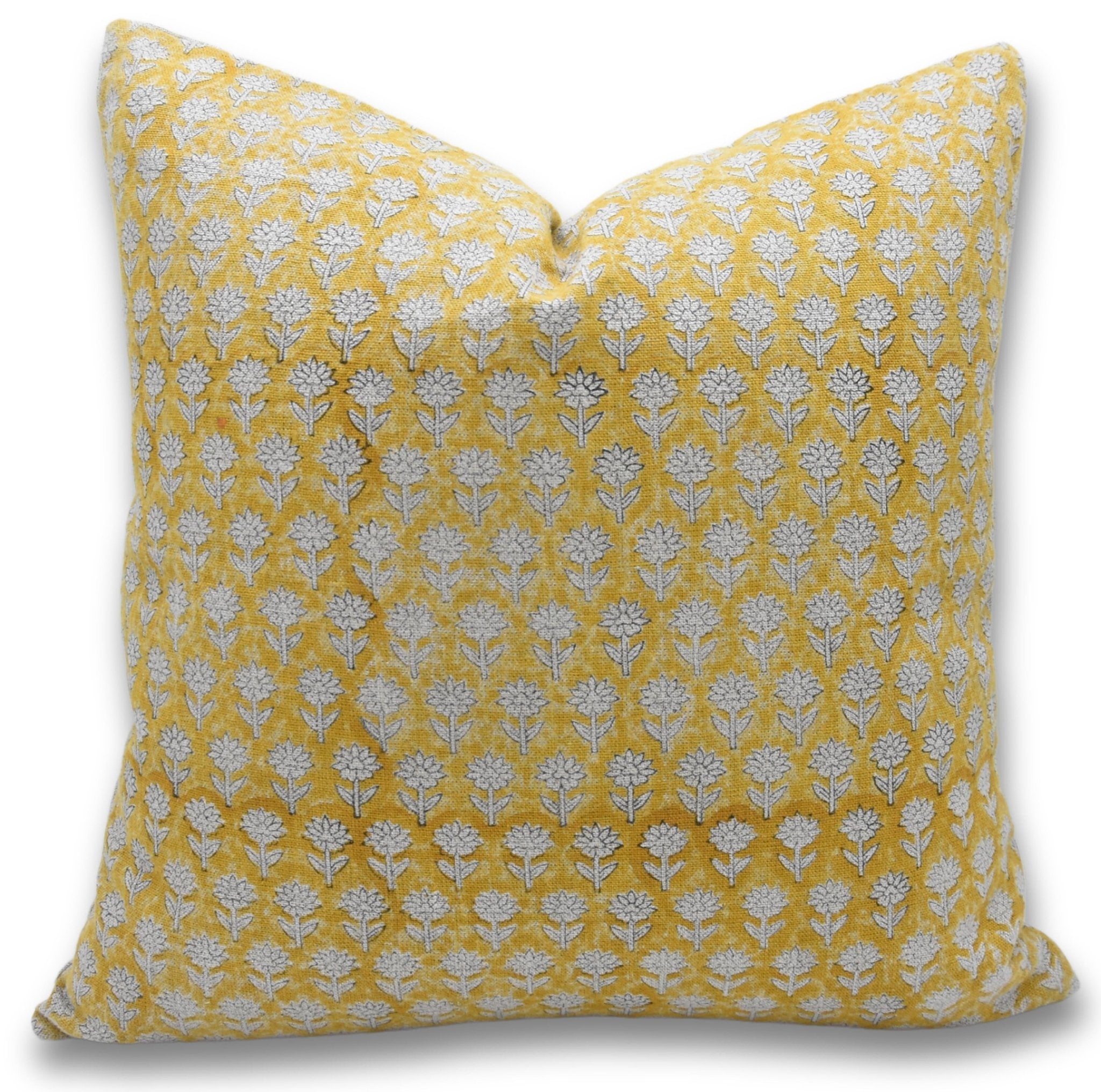 Block print Heavy Linen Pillow Cover - PANKUHDI - FABDIVINE LLC