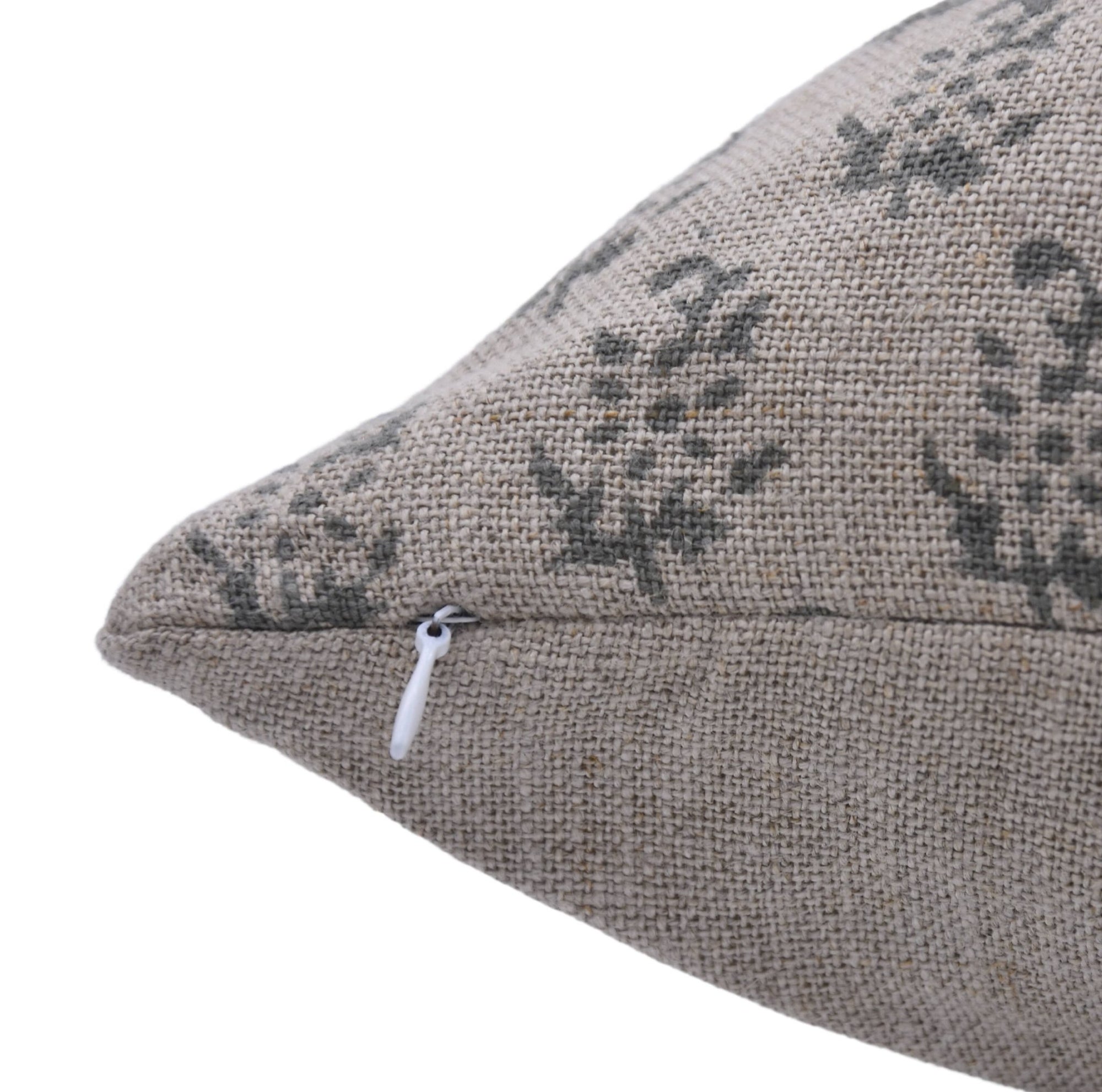 Square/Lumber block print pillow cover- Thick Linen- PATJHAD - Fabdivine