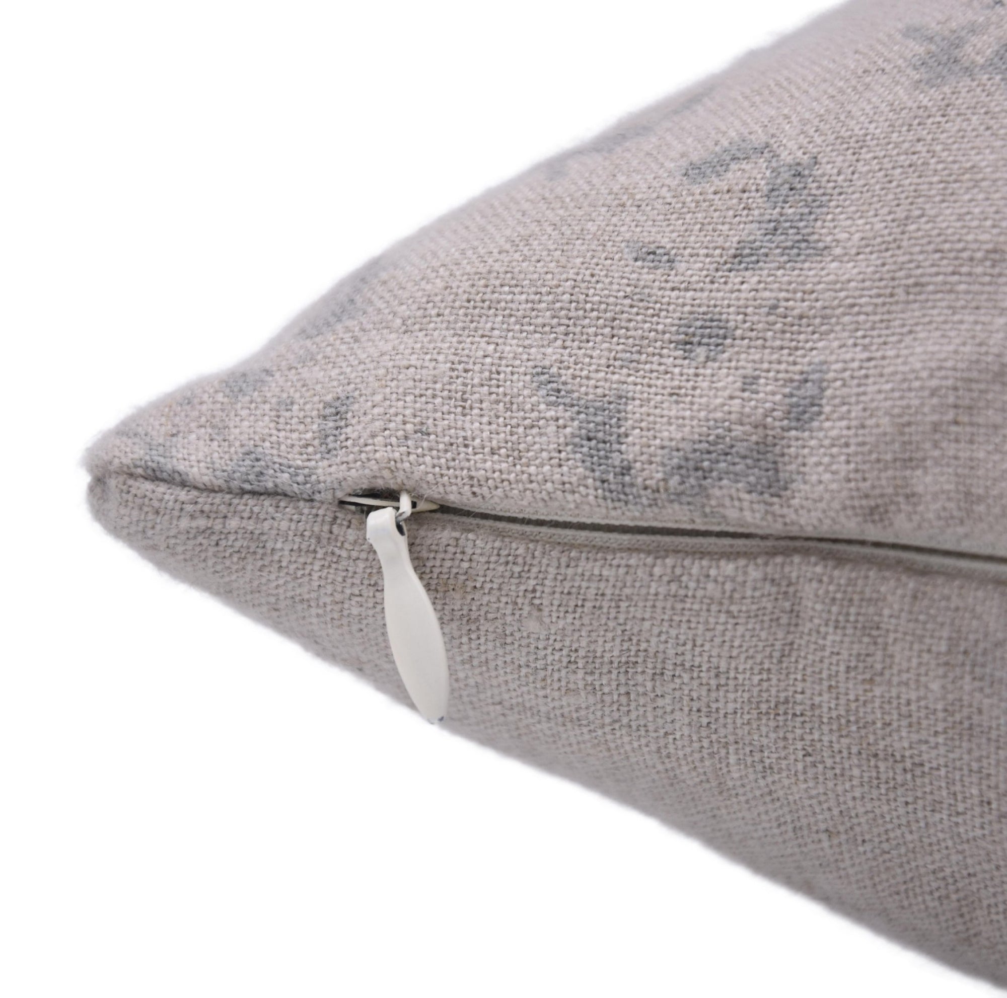 Thick linen block print pillow cover for sofa, couch, or bed - PATJHAD - Fabdivine