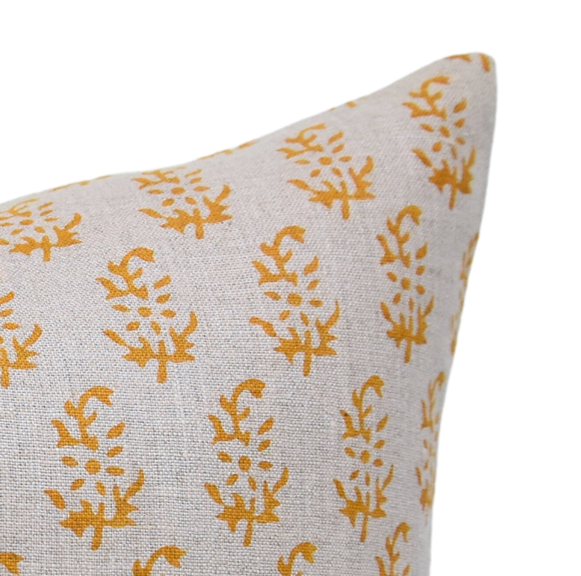 Square/Lumber block print pillow cover- Thick Linen- PATJHAD - Fabdivine