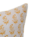 Square/Lumber block print pillow cover- Thick Linen- PATJHAD - Fabdivine