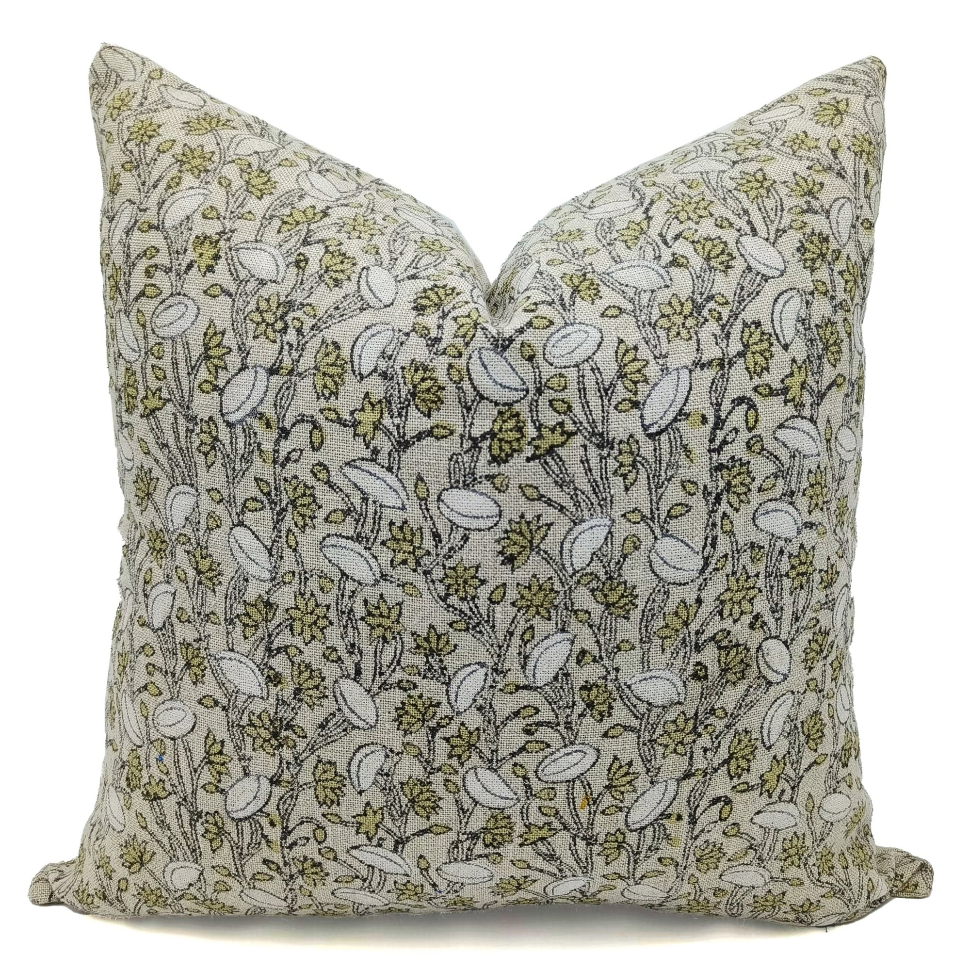 Throw Pillow Cover –Designer Collection of Hand Block Print heavy/thick linen- PISHTA - Fabdivine