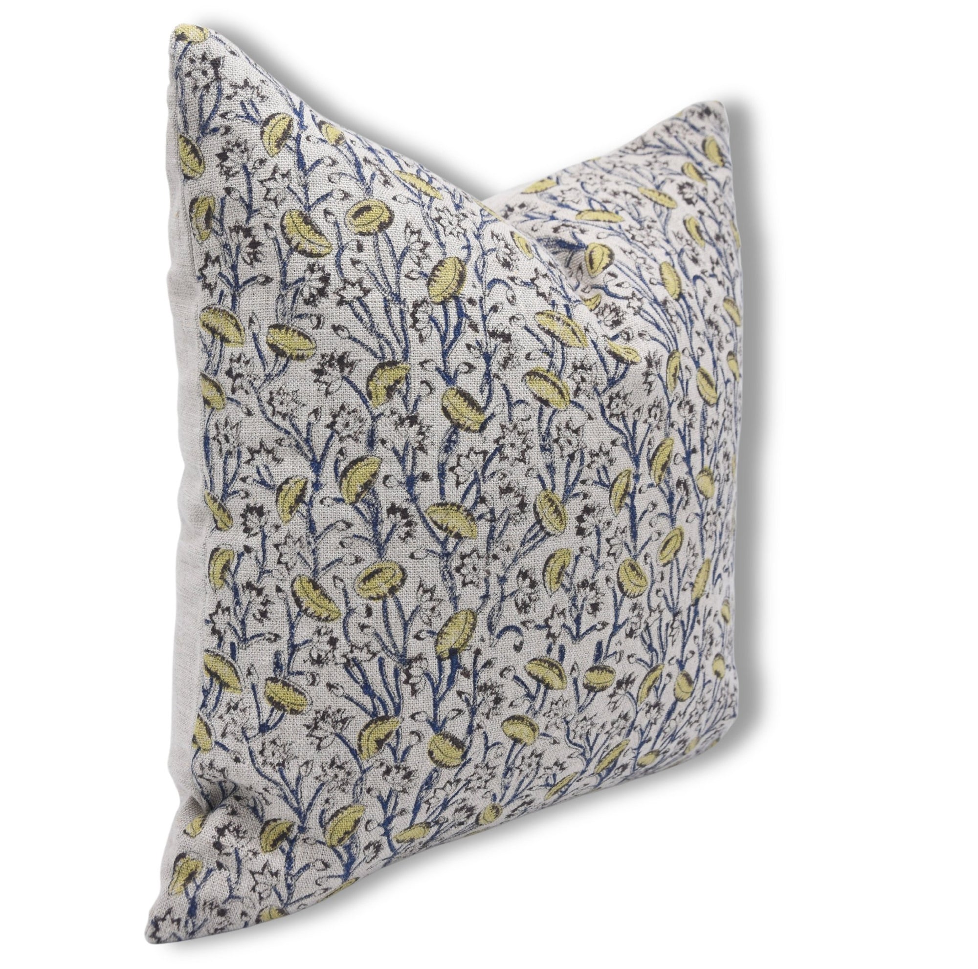 Hand Block Print thick/heavy linen designer pillow cover- PISHTA - Fabdivine