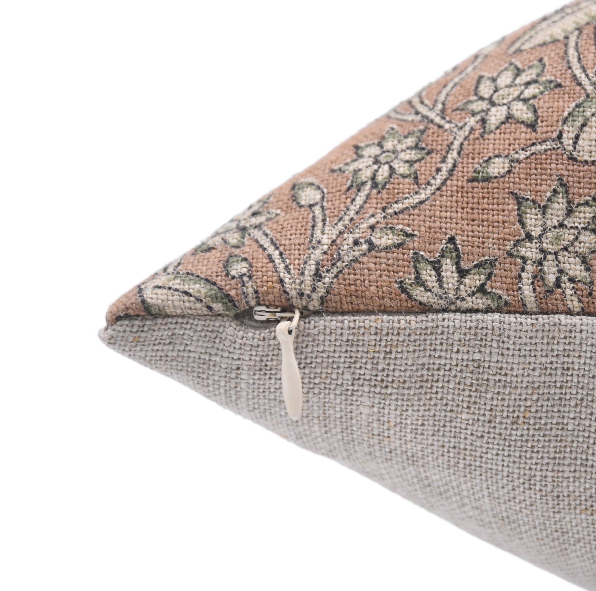 Thick Linen block print designer boho pillow/cushion cover- PISHTA - Fabdivine