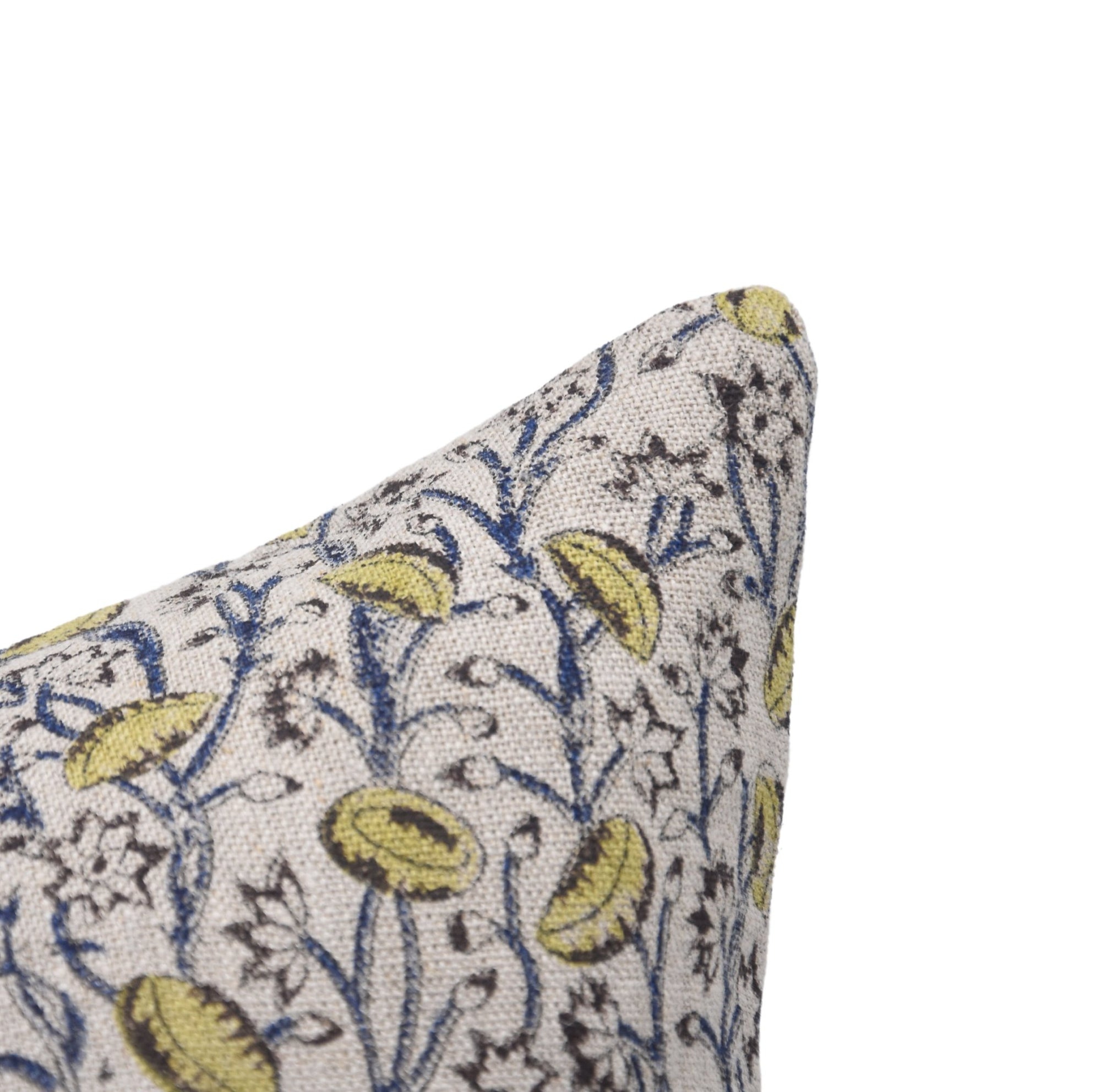 Hand Block Print thick/heavy linen designer pillow cover- PISHTA - Fabdivine