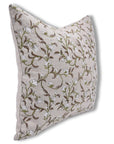 Throw Pillow Cover –Designer Collection of Hand Block Print Thick Linen- PUSHP VARSHA - Fabdivine