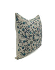 Hand Block Print thick linen designer pillow cover- PUSHP VARSHA - Fabdivine