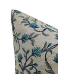 Hand Block Print thick linen designer pillow cover- PUSHP VARSHA - Fabdivine