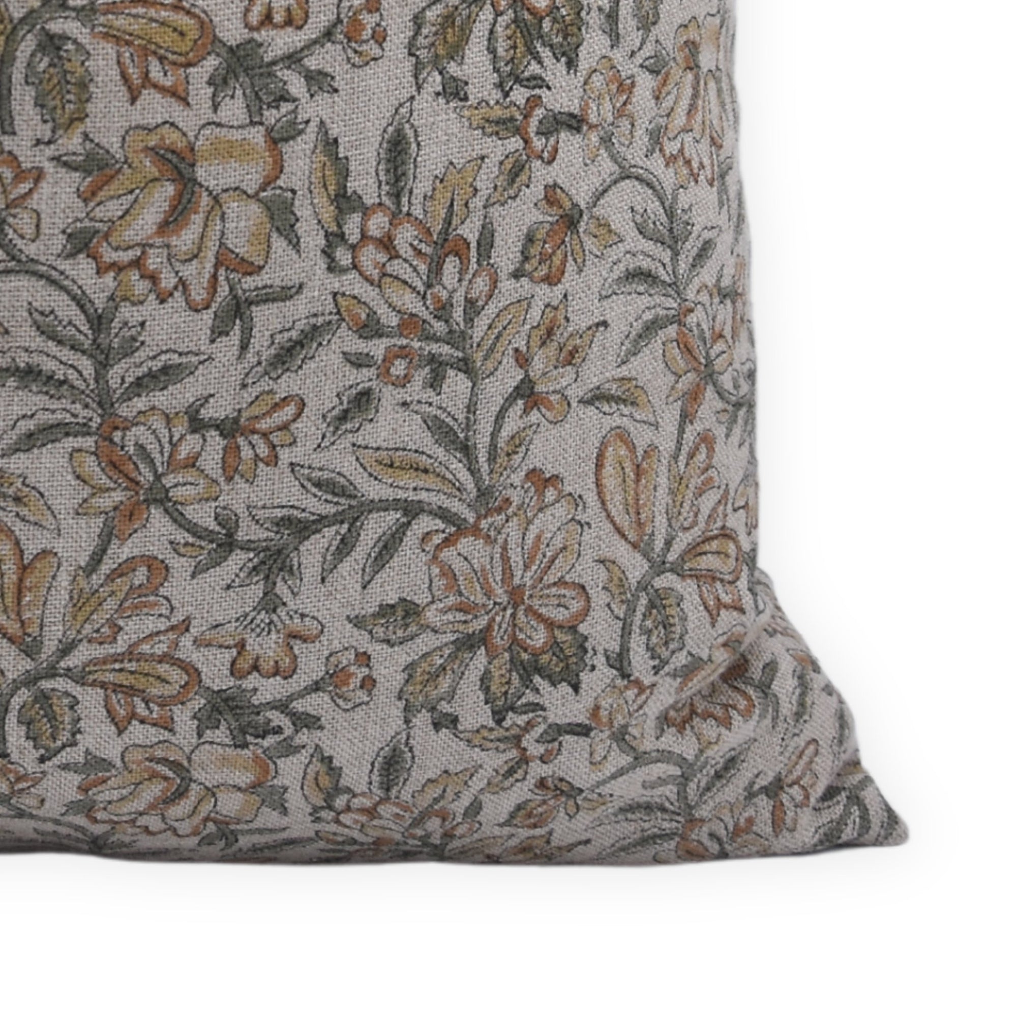 Hand Block Print thick/heavy linen designer pillow cover- QUDRAT - Fabdivine