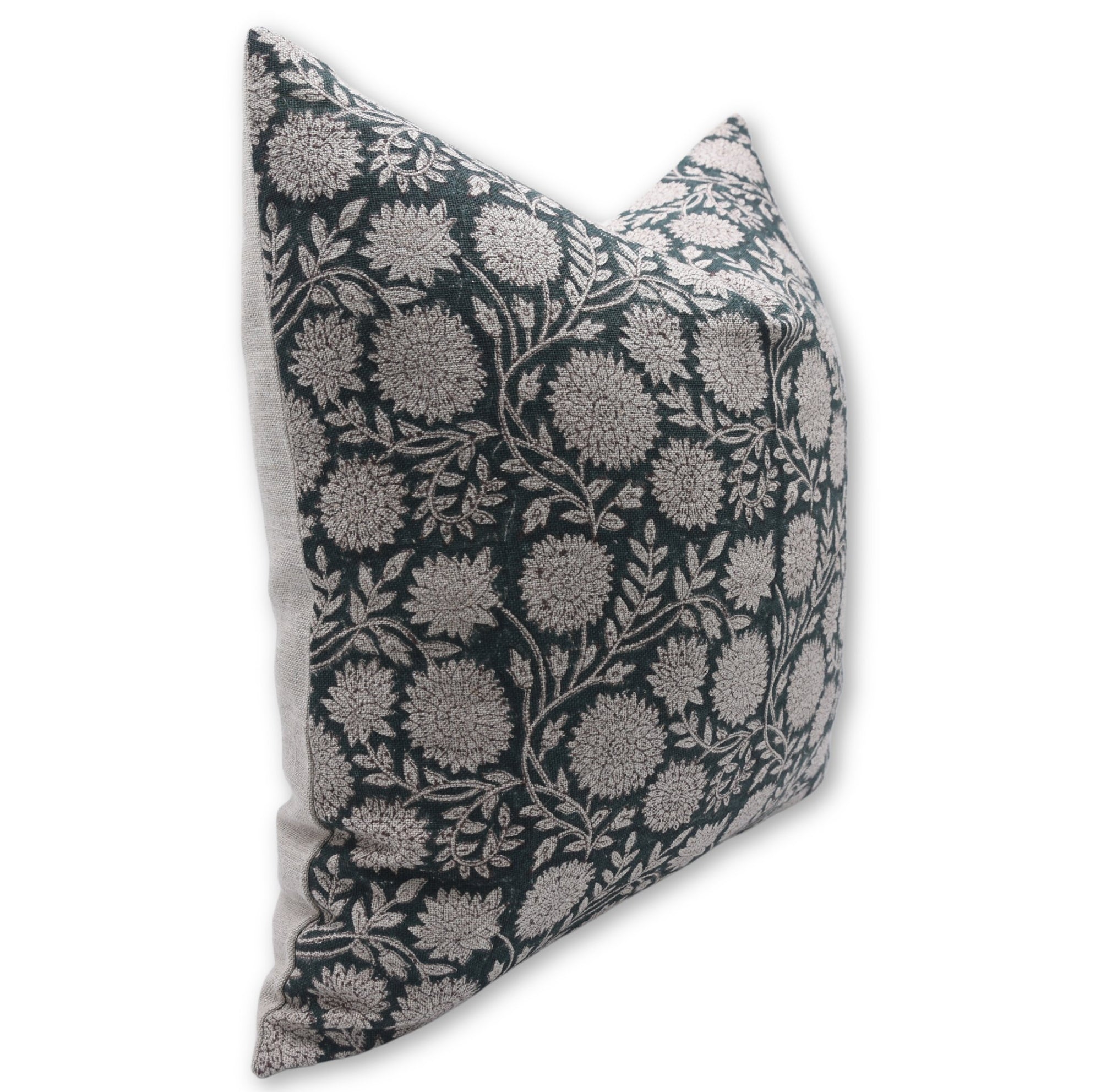 Thick/Heavy Linen block print designer boho pillow/cushion cover- RAJAT - Fabdivine