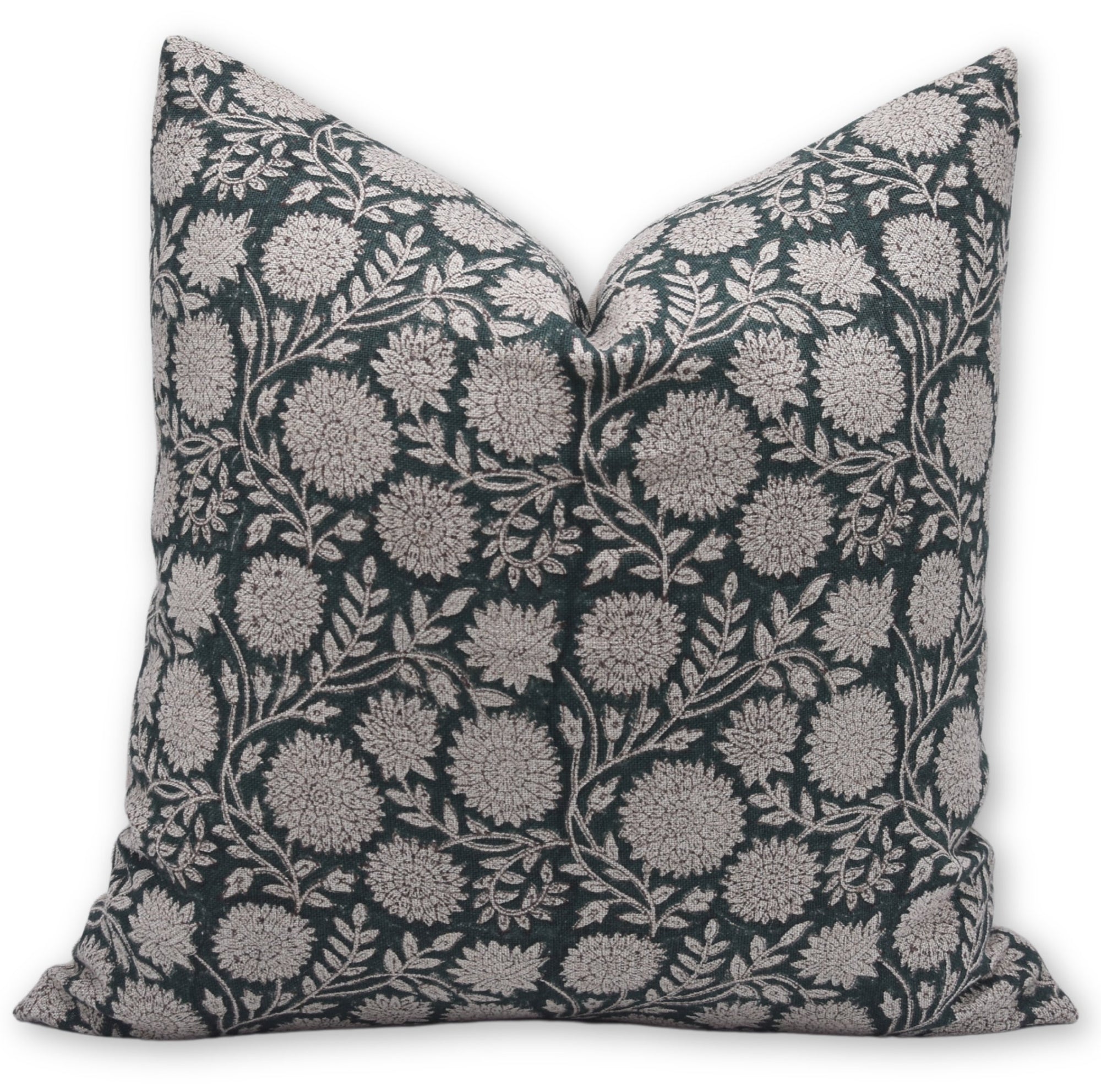 Thick/Heavy Linen block print designer boho pillow/cushion cover- RAJAT - Fabdivine