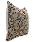 Block print Heavy Linen Pillow Cover - RAMESHWARAM - Fabdivine