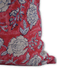 Square/Lumber block print pillow cover - Thick Linen Pure- RAMESHWARAM - Fabdivine