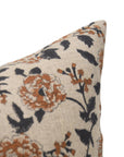 Block print Heavy Linen Pillow Cover - RAMESHWARAM - Fabdivine