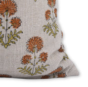 Hand Block Print thick/heavy linen designer pillow cover- RISHI - Fabdivine