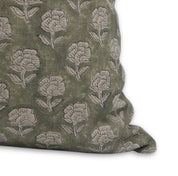 Throw Pillow Cover –Designer Collection of Hand Block Print thick/heavy linen- ROHINI - Fabdivine