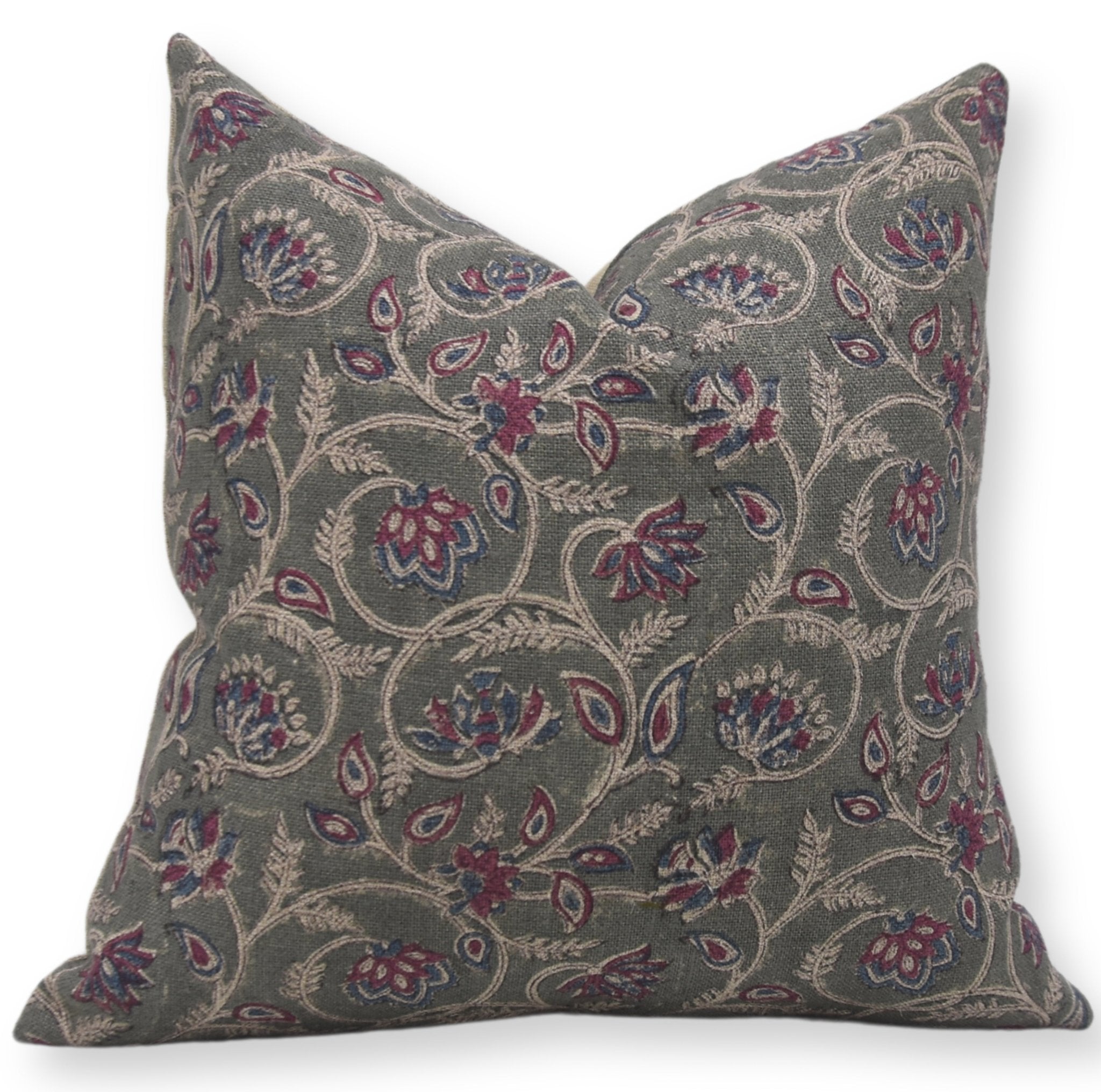 Heavy Linen Pillow Cover - SARASWATI - FABDIVINE LLC