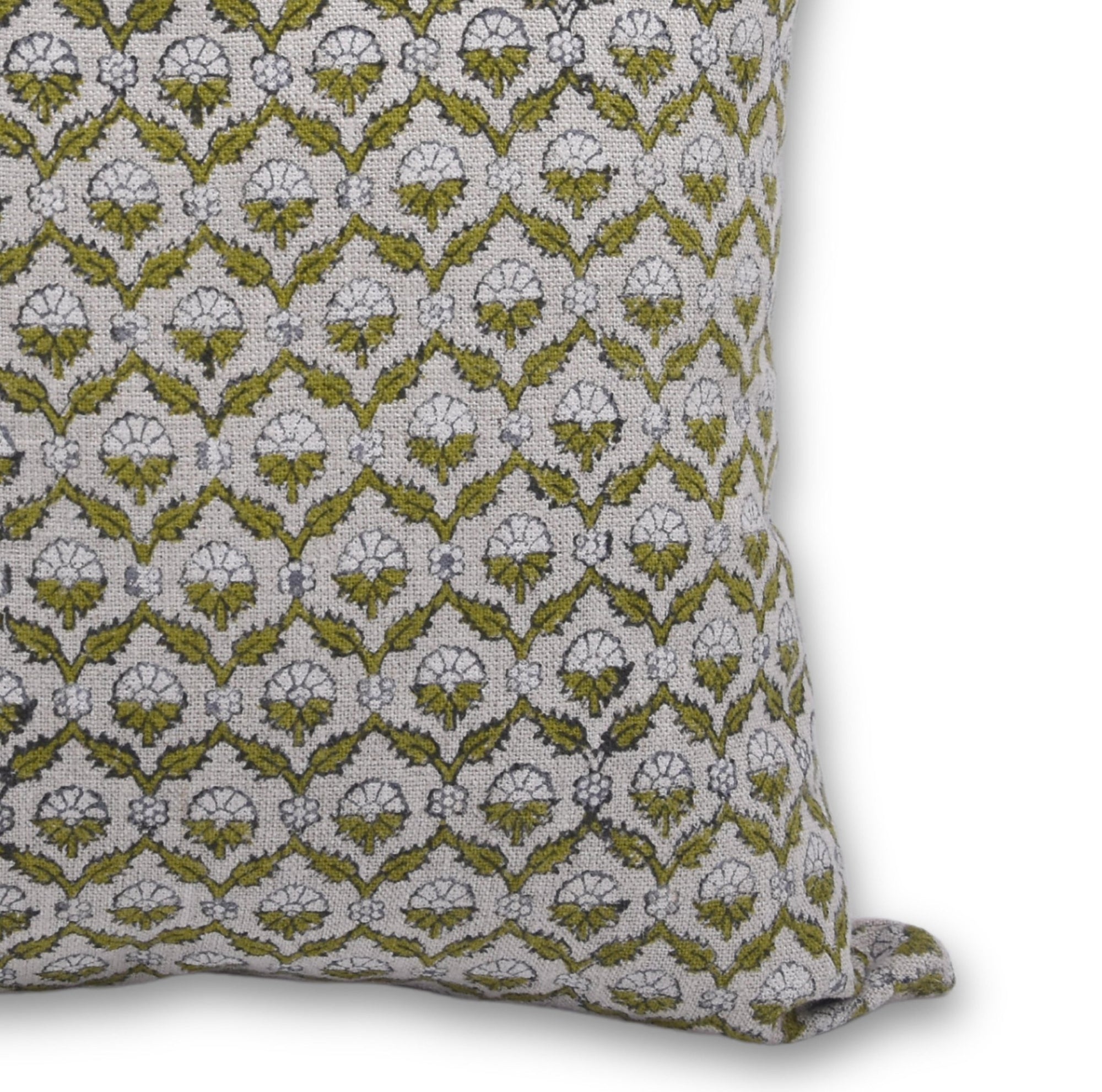 Throw Pillow Cover –Designer Collection of Hand Block Print Thick/Heavy Linen- SHEHNAAZ - Fabdivine