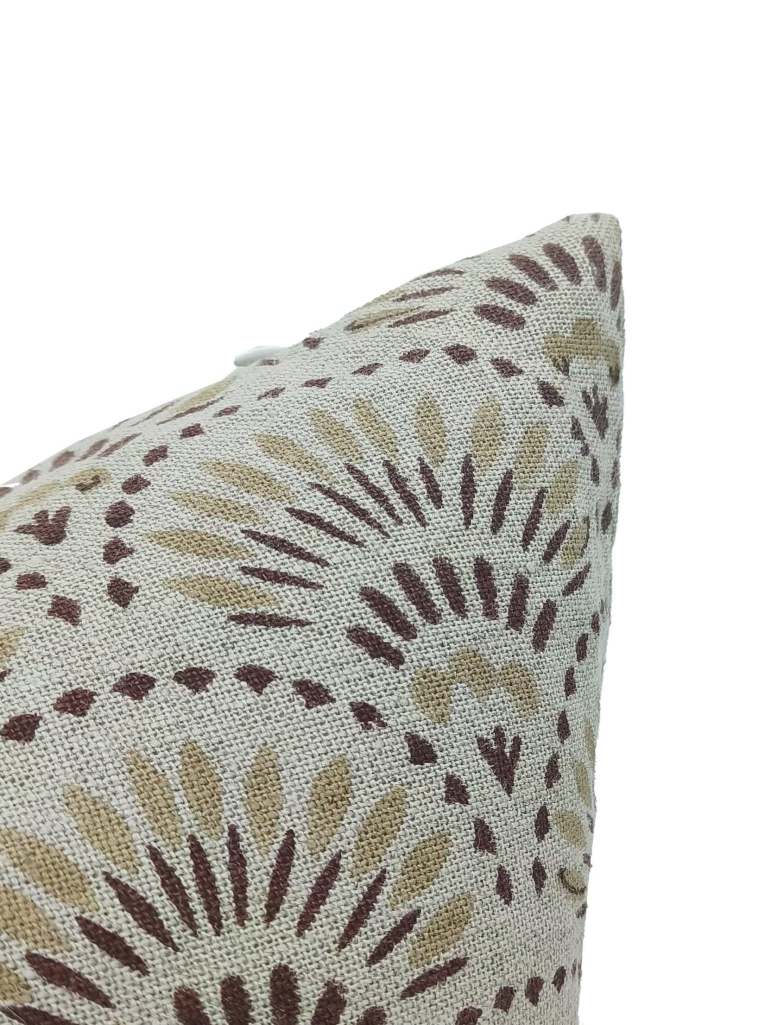 Throw Pillow Cover –Designer Collection of Hand Block Print Thick Linen- SHUBHARAMBH - Fabdivine