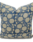 Hand Block Print thick linen designer pillow cover- SUDARSHAN JAAL - Fabdivine