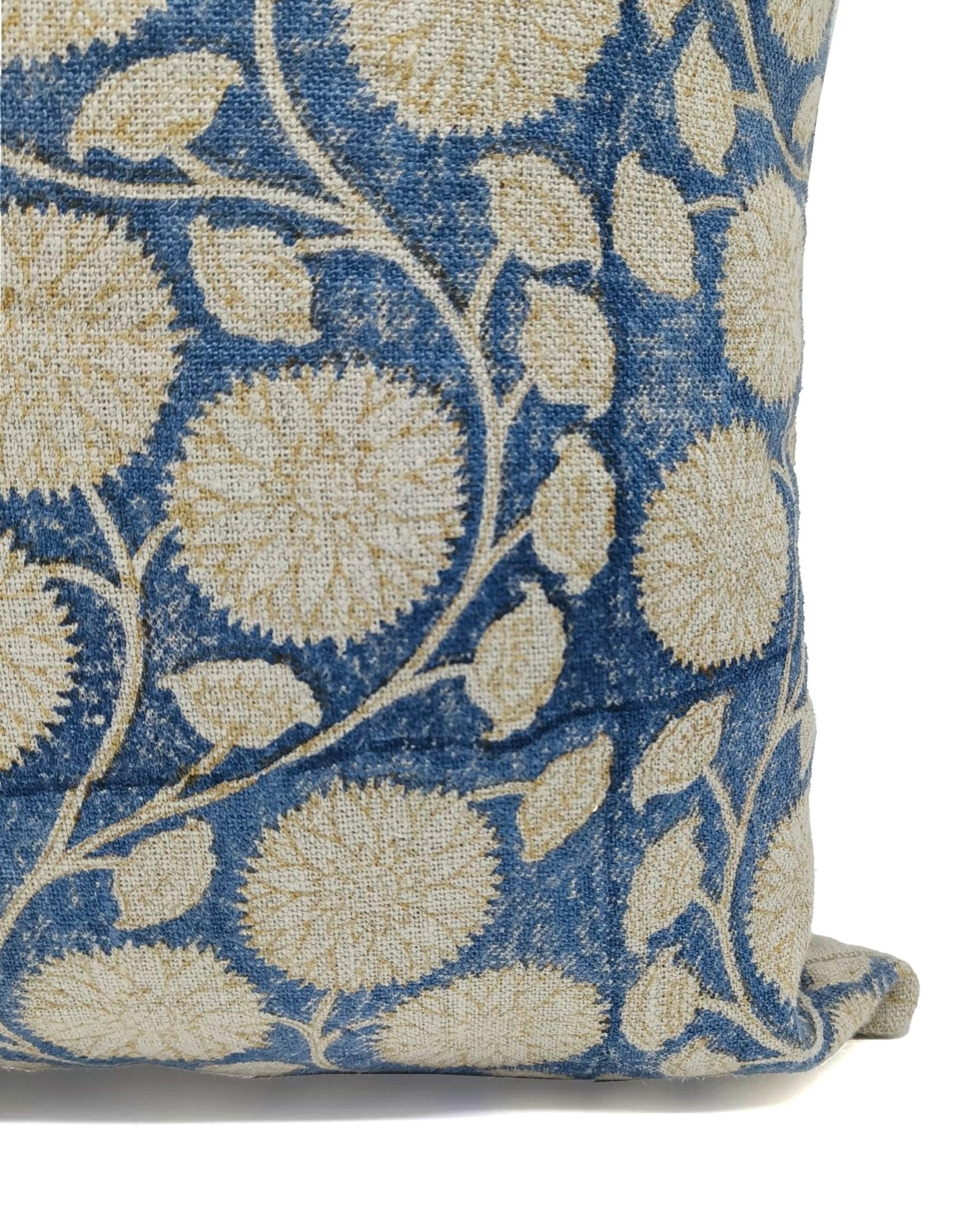 Hand Block Print thick linen designer pillow cover- SUDARSHAN JAAL - Fabdivine