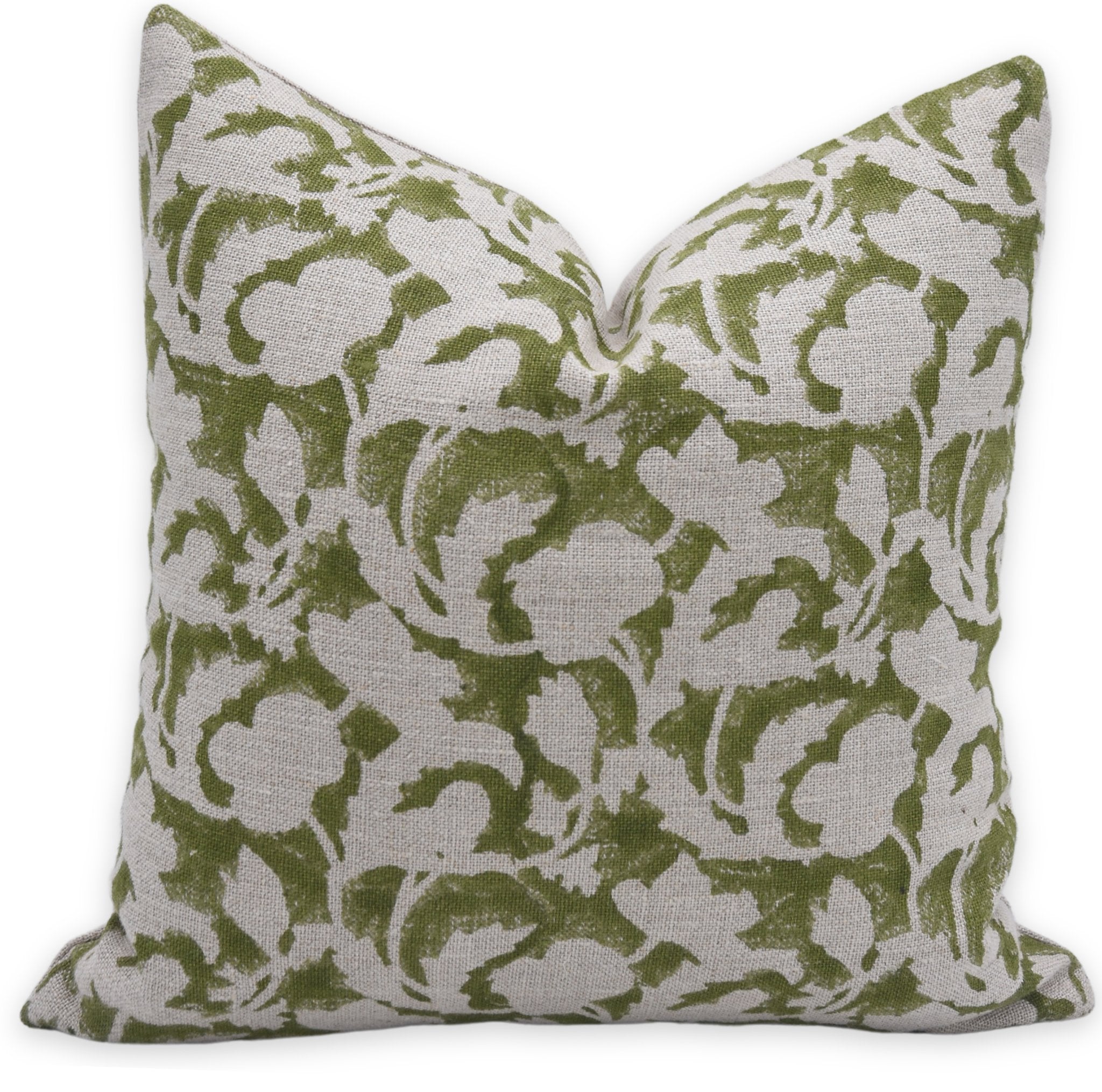 Block print Heavy/Thick Linen throw pillow cover- SULIT - Fabdivine