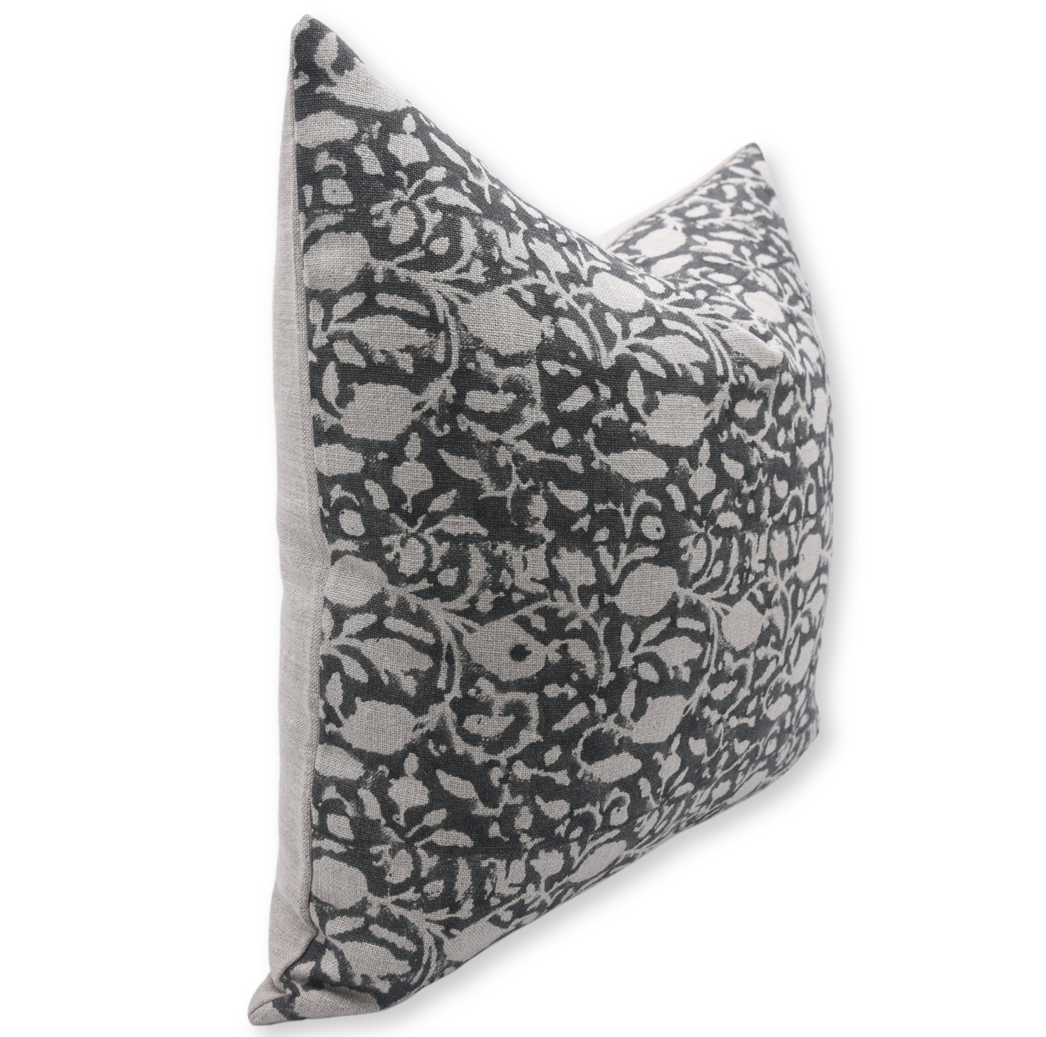 Throw Pillow Cover –Designer Collection of Hand Block Print Heavy/Thick Linen- SULIT - Fabdivine