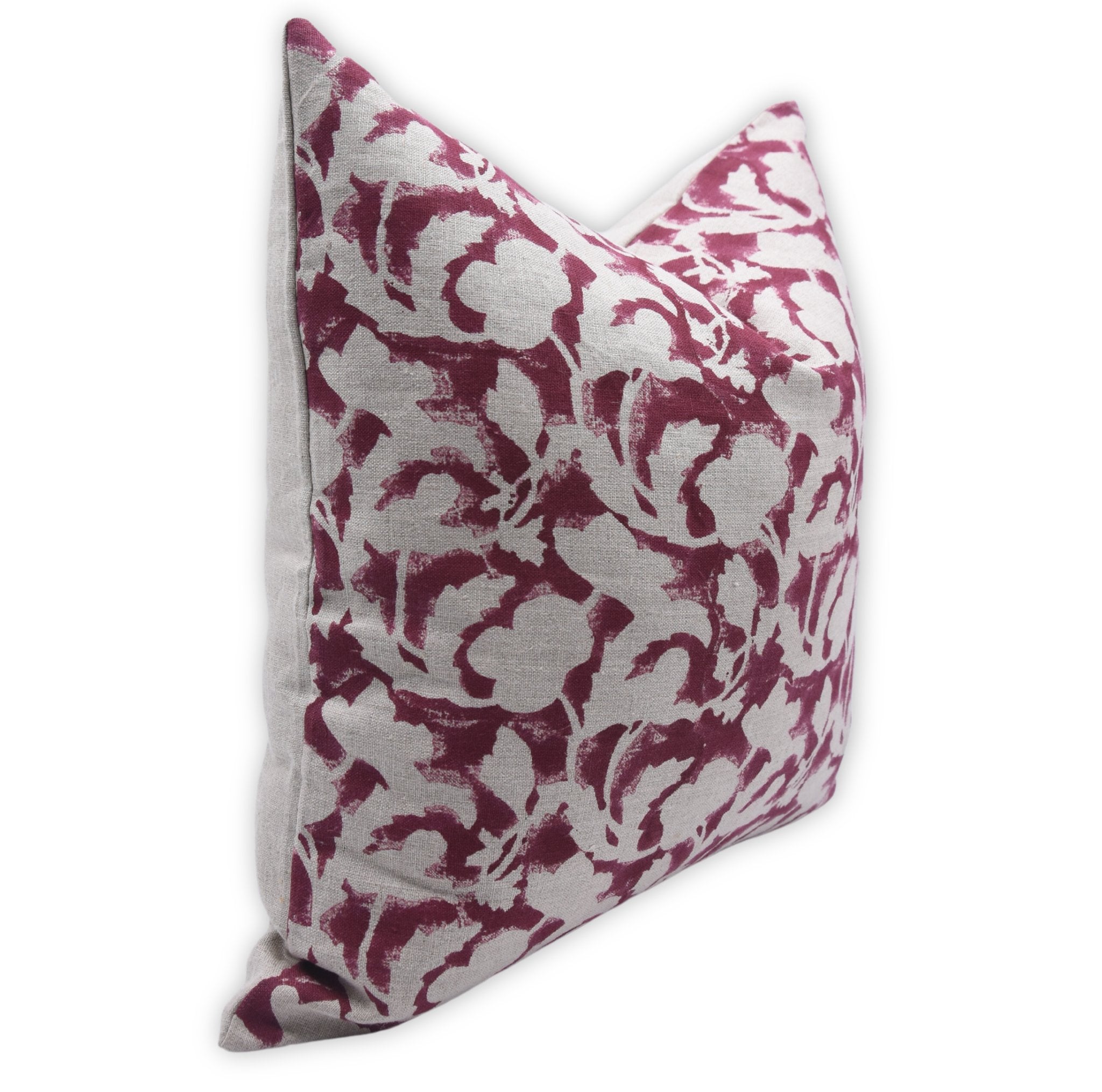 Throw Pillow Cover –Designer Collection of Hand Block Print Thick Linen- SULIT - Fabdivine