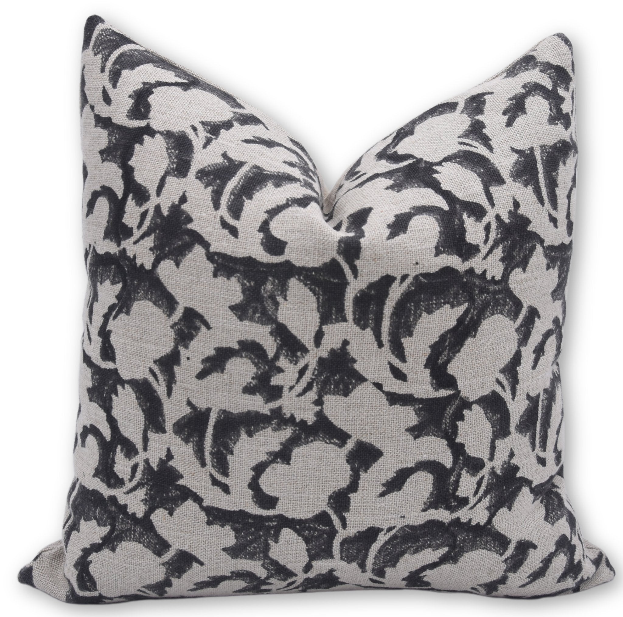 Throw Pillow Cover –Designer Collection of Hand Block Print Heavy/Thick Linen- SULIT - Fabdivine