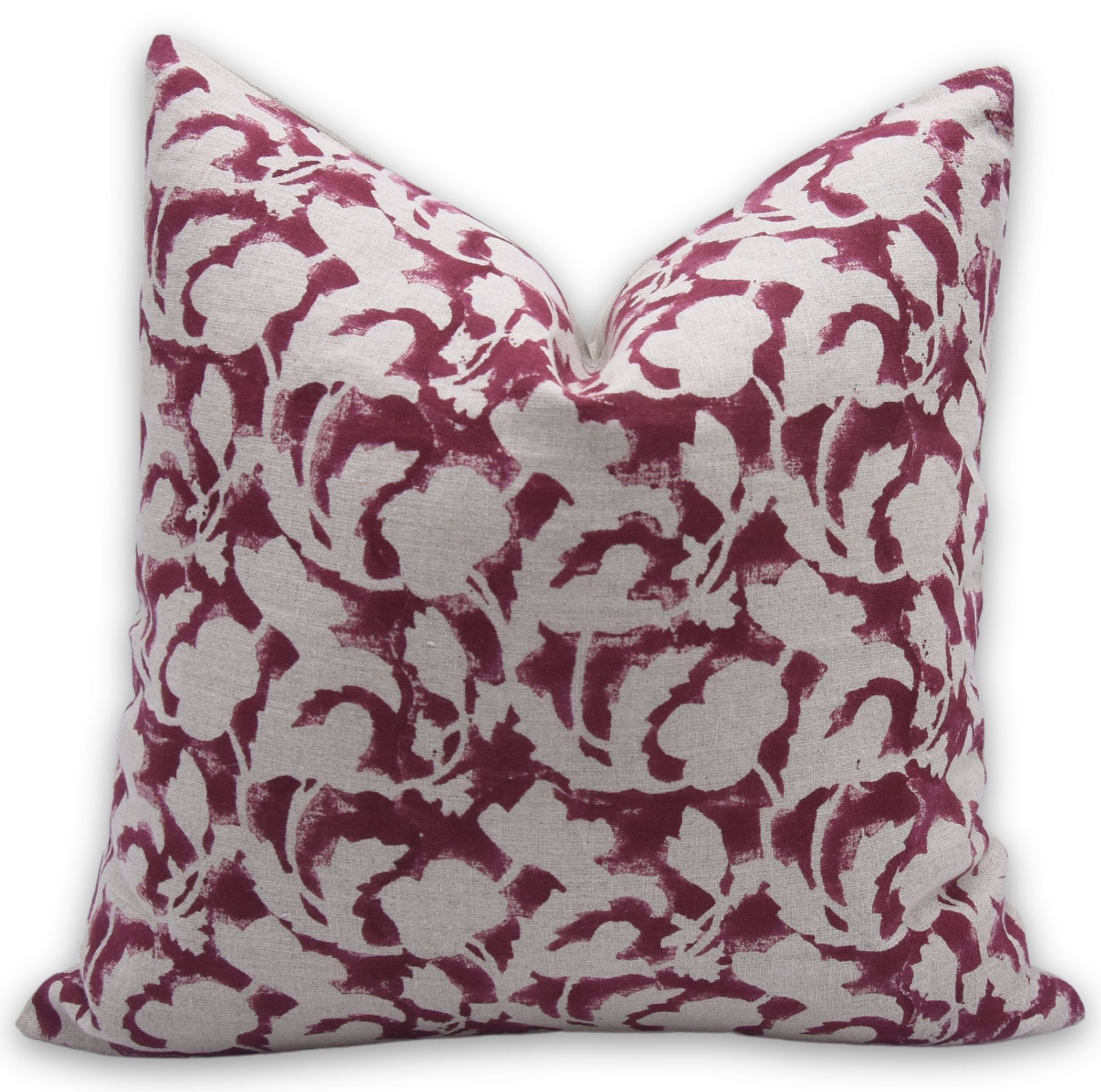 Throw Pillow Cover –Designer Collection of Hand Block Print Thick Linen- SULIT - Fabdivine