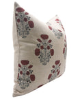 Swadesh Designer Collection: Hand Block Print Thick Linen Throw Pillow Cover - Fabdivine