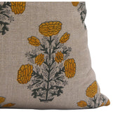 SWADESH Square/Lumber block print pillow cover in Thick Linen - Fabdivine