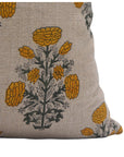 SWADESH Square/Lumber block print pillow cover in Thick Linen - Fabdivine