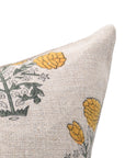 SWADESH Square/Lumber block print pillow cover in Thick Linen - Fabdivine