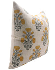 Swadesh Square/Lumber Block Printed Pillow Cover In Thick Linen