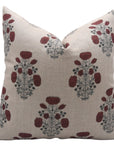 Swadesh Designer Collection: Hand Block Print Thick Linen Throw Pillow Cover - Fabdivine