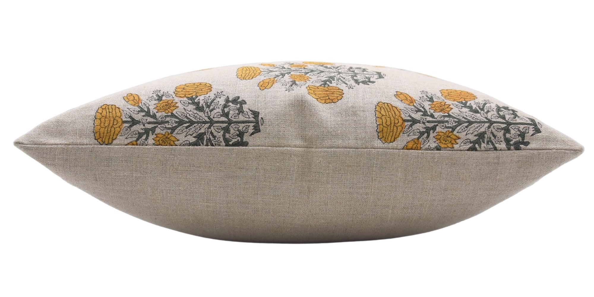 SWADESH Square/Lumber block print pillow cover in Thick Linen - Fabdivine