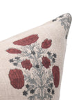 Swadesh Designer Collection: Hand Block Print Thick Linen Throw Pillow Cover - Fabdivine