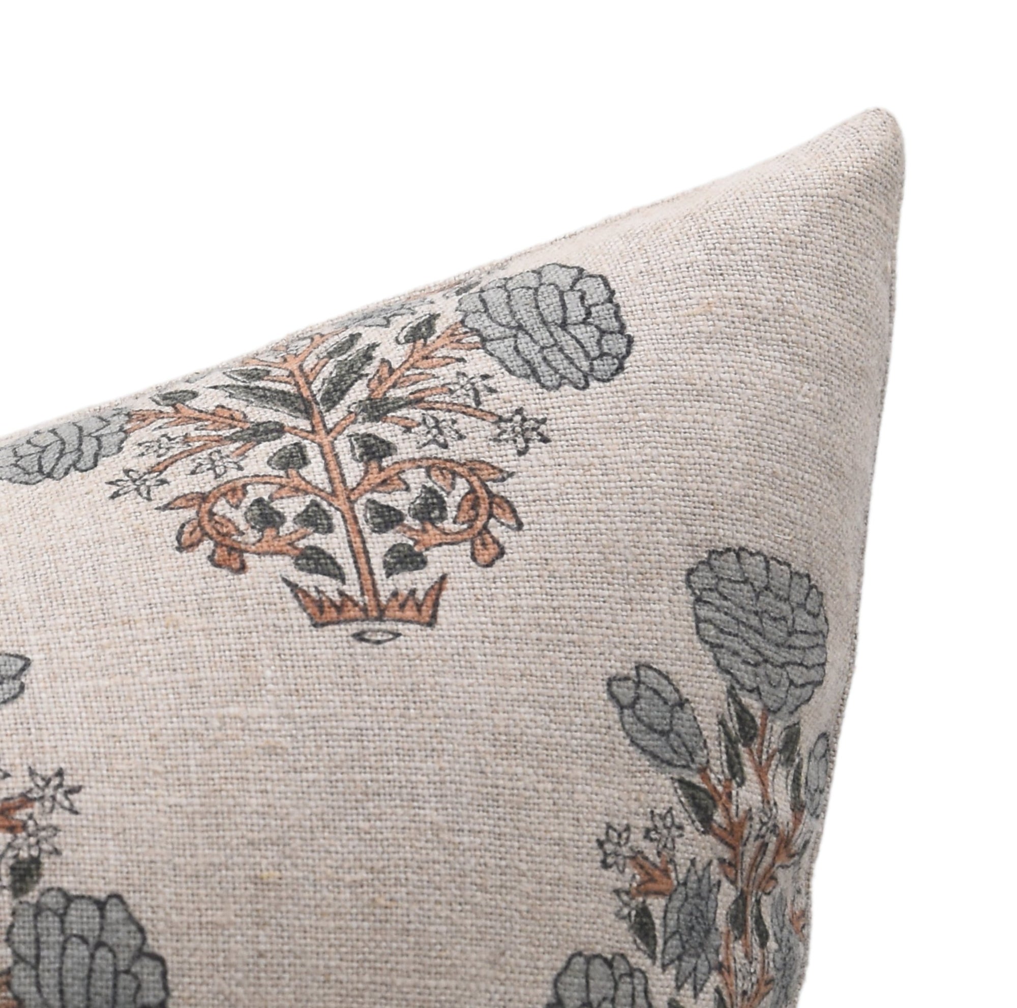 SWADESH Hand Block Print Thick Linen designer pillow cover - Fabdivine