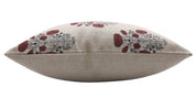 Swadesh Designer Collection: Hand Block Print Thick Linen Throw Pillow Cover - Fabdivine