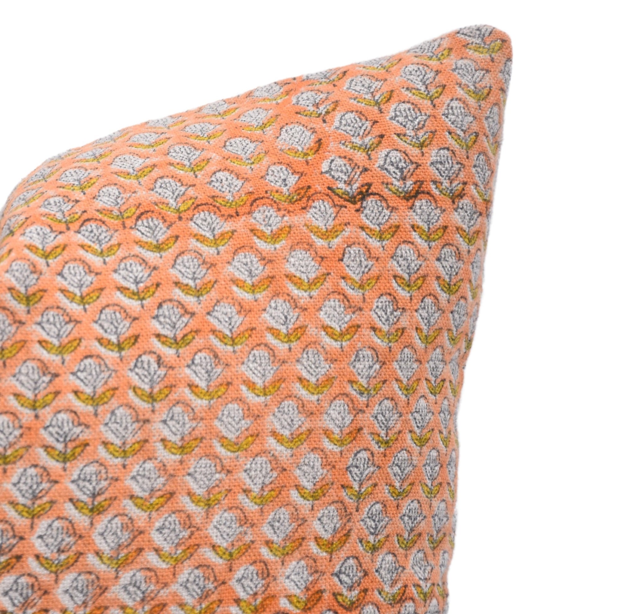 Heavy Linen block print designer boho pillow/cushion cover- TARANGINI - Fabdivine